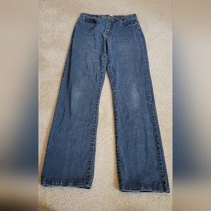 Focus Lifestyle womens size 8 inseam 30" dark wash jeans Used